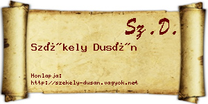 Székely Dusán névjegykártya